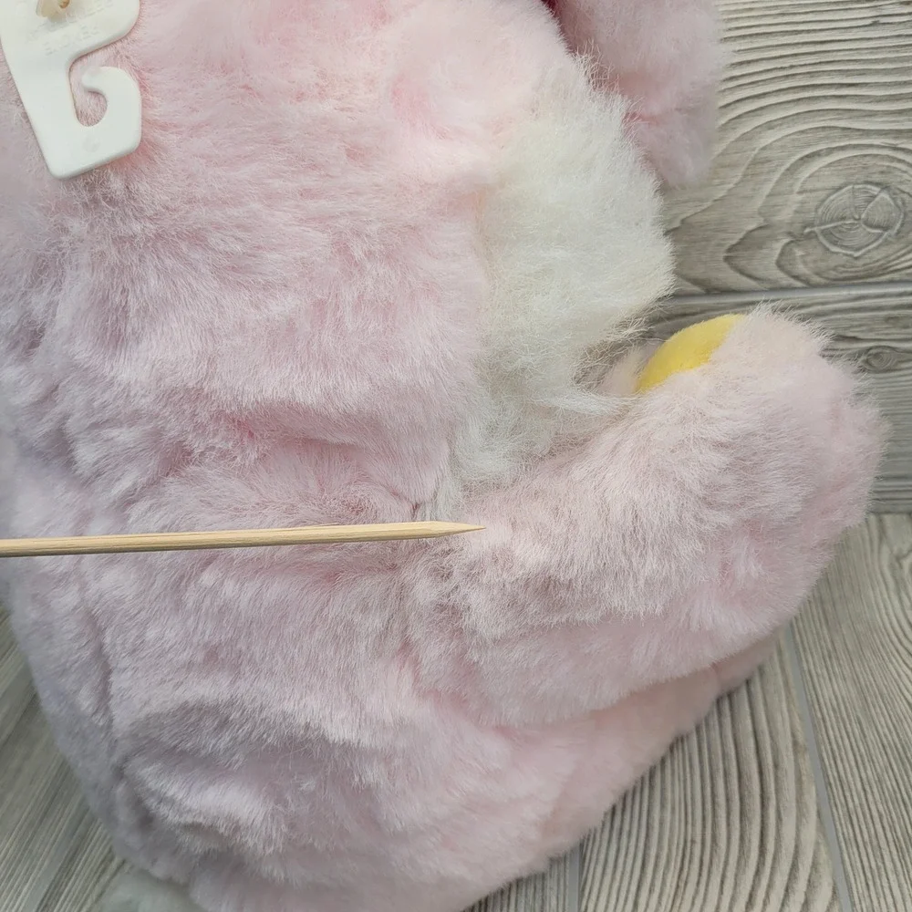TB Trading Pink Easter Bunny Plush Stuffed Animal Long Hair Pastel Rainbow‎ Paws